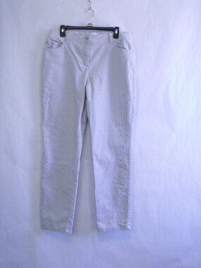 Chico's Grey Corduroy Embellished Pants